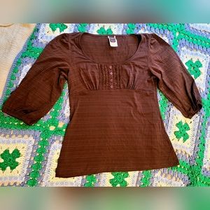 Wrappers XL Chocolate Brown Women's Top